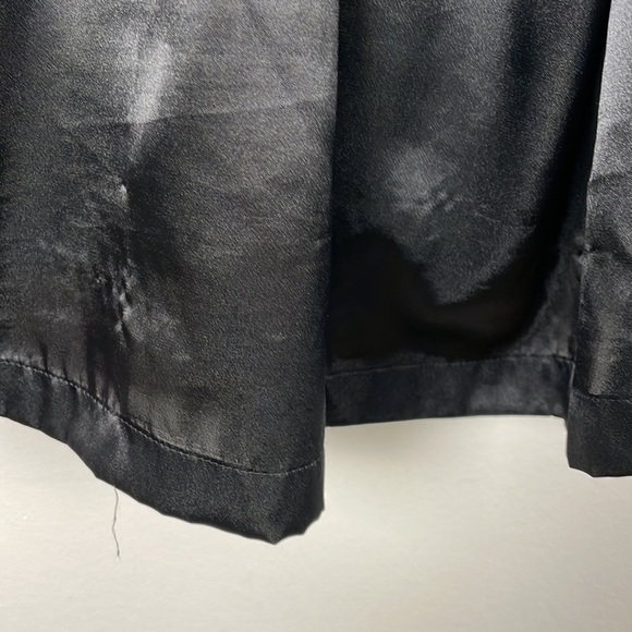 Morgan Taylor Intimates women robe size small satin black tie wrap - Picture 11 of 12